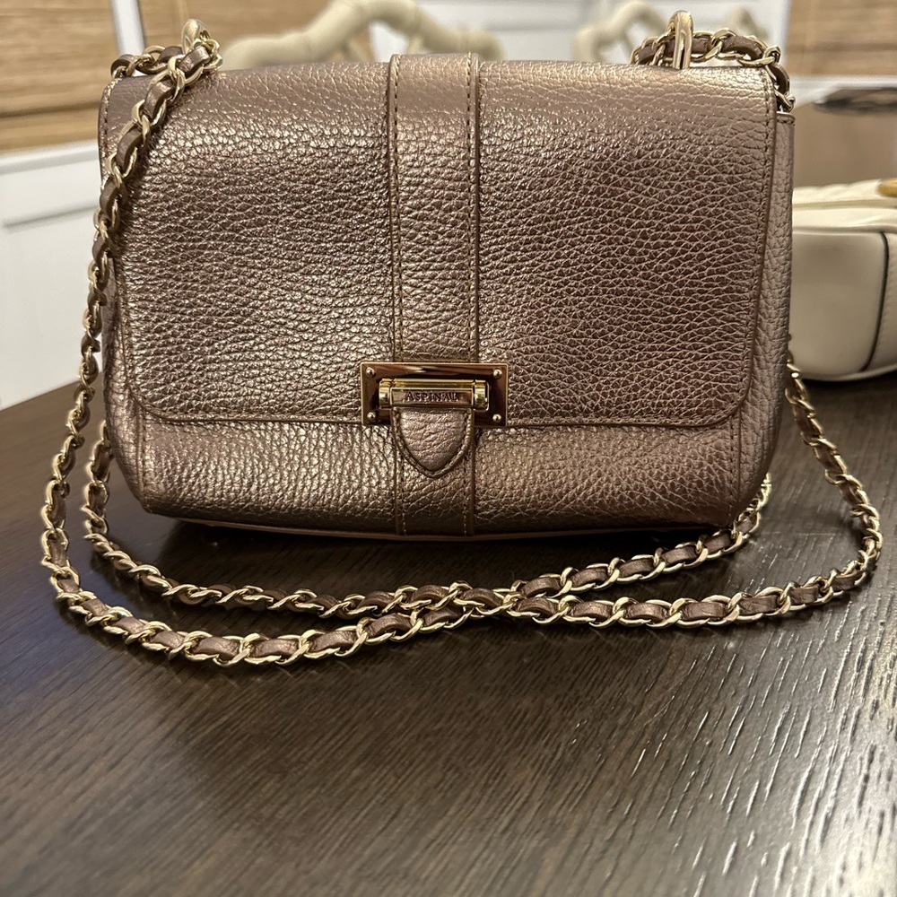 Aspinal of London “Lottie” Metallic Crossbody Bag